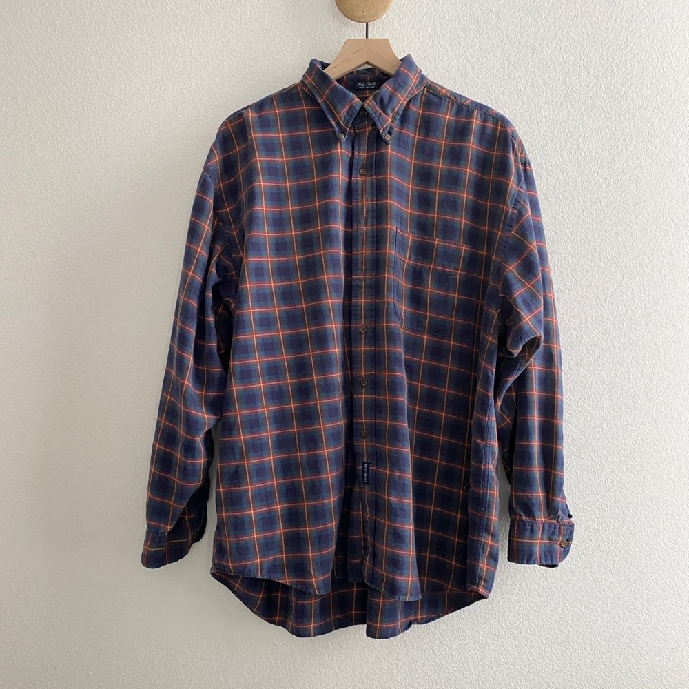 GANT Ivy Twill Plaid Cotton Button Down *Flaw*